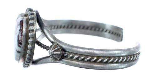 Wild Horse Turquoise and Sterling Silver Native American Cuff Bracelet JX125246